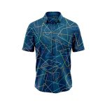 Geometric Grid 2 Hawaiian Aloha Shirt- Tropical Beach Shirt