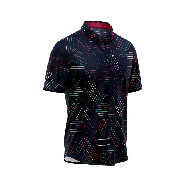 ibuytero Geometric Grid Hawaiian Shirt 2