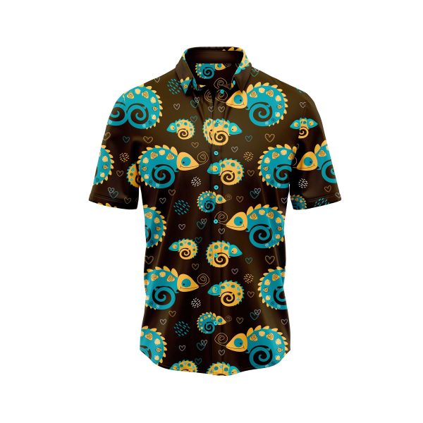 ibuytero Golden Chameleon Hawaiian Shirt