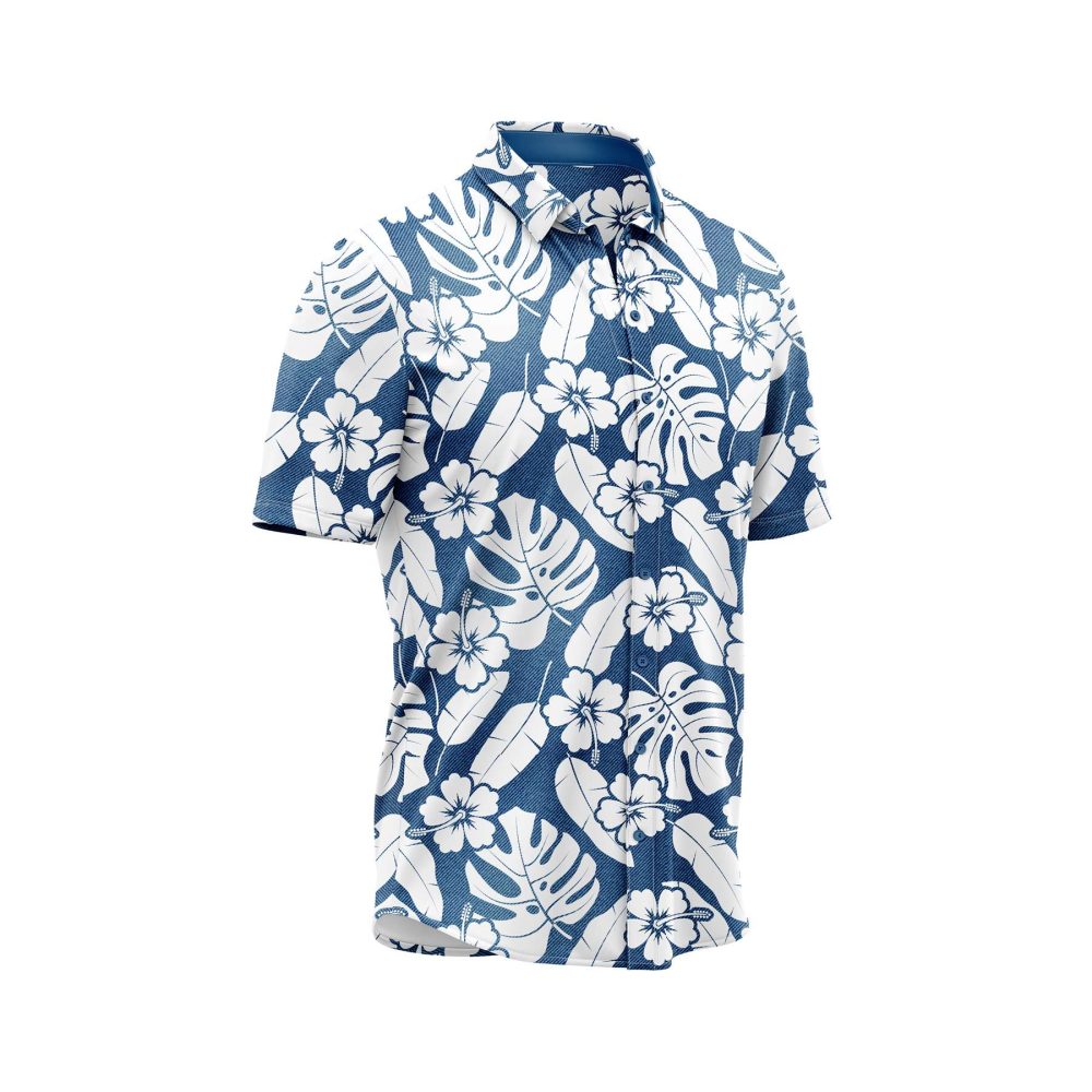 ibuytero Hibiscus and Monstera Hawaiian Shirt 2