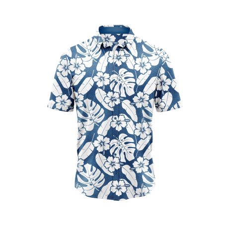 ibuytero Hibiscus and Monstera Hawaiian Shirt