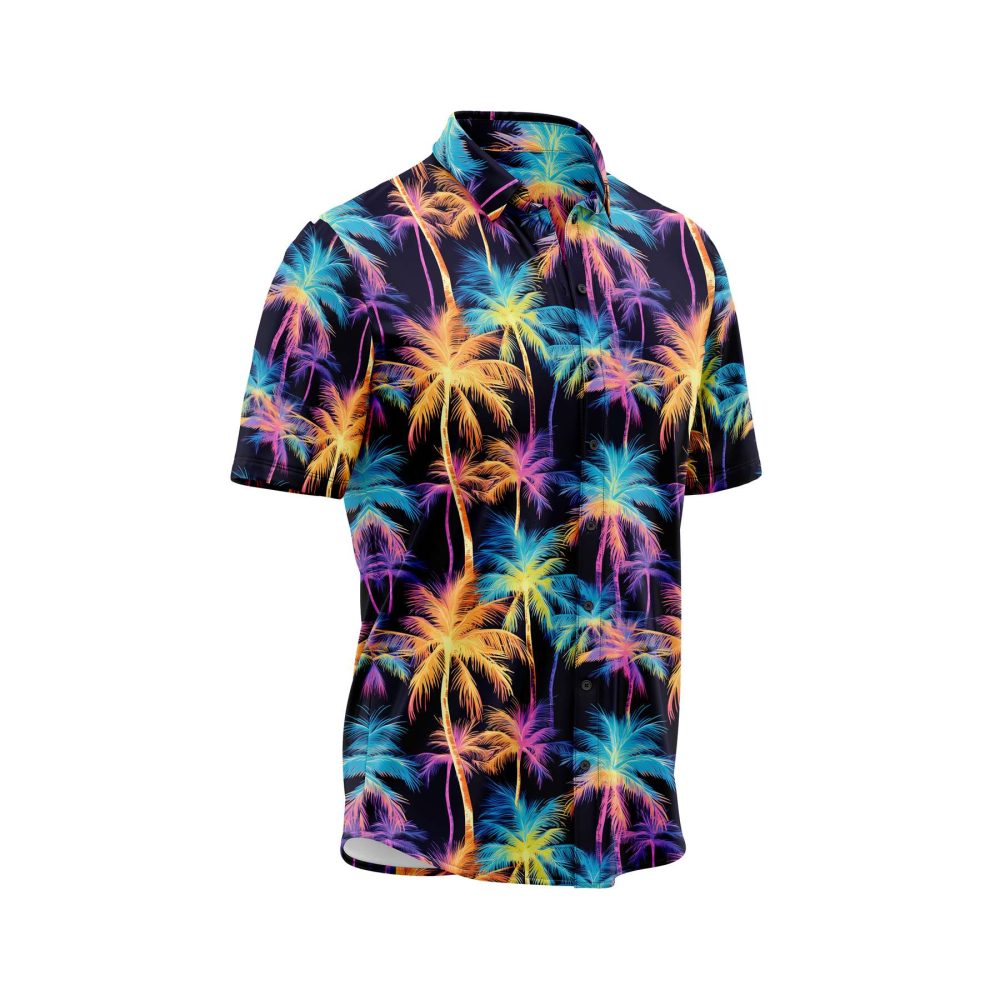 ibuytero Neon Palm Tree Hawaiian Shirt 2