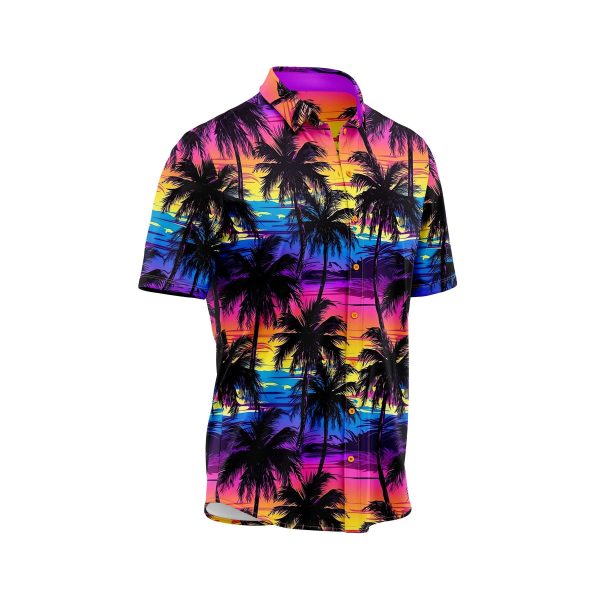 ibuytero Neon Sky Palm Hawaiian Shirt 2