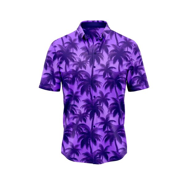 ibuytero Purple Palm Tree 2 Hawaiian Shirt