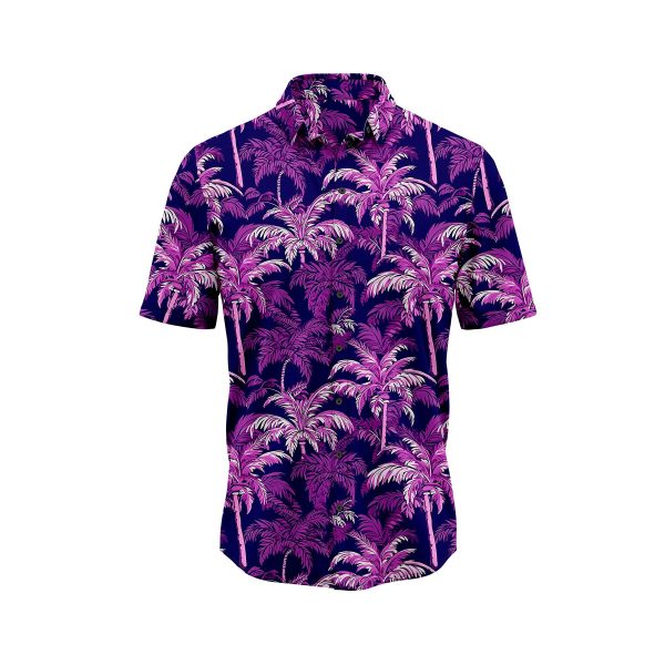 ibuytero Purple Palm Tree Hawaiian Shirt