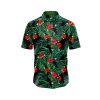 ibuytero Red Hibiscus and Palm Hawaiian Shirt