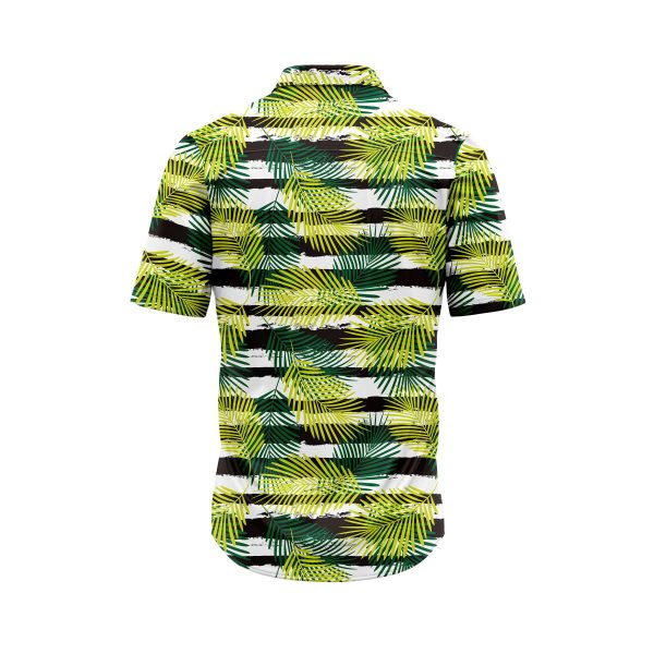 ibuytero Striped Palm Leaf Hawaiian Shirt 1