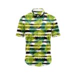 Striped Palm Leaf Hawaiian Shirt IBT-HWS-36