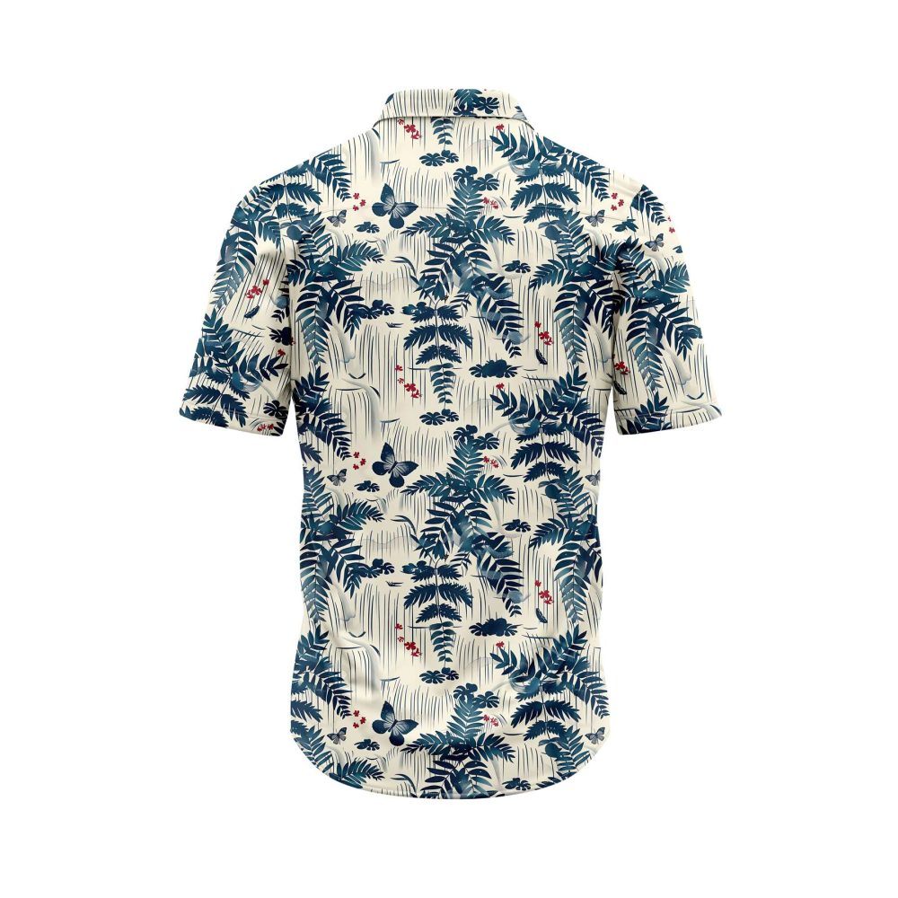 ibuytero Tropical Blue Leaf Hawaiian Shirt 1