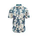 Tropical Blue Leaf Hawaiian Shirt IBT-HWS-84