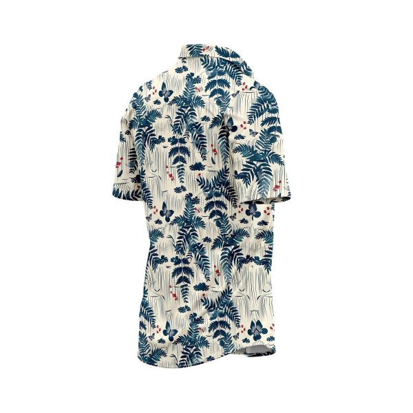 ibuytero Tropical Blue Leaf Hawaiian Shirt 3