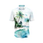 Watercolor Beach Hawaiian Shirt IBT-HWS-13