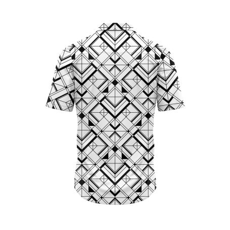 IBUYTERO ABSTRACT GRID 2 HAWAIIAN SHIRT 1