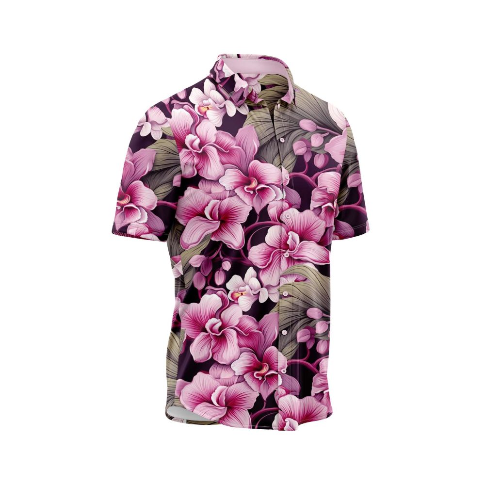 IBUYTERO BLOOMING ORCHIDS HAWAIIAN SHIRT 2