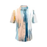 Color Flow Hawaiian Aloha Shirt- Tropical Beach Shirt