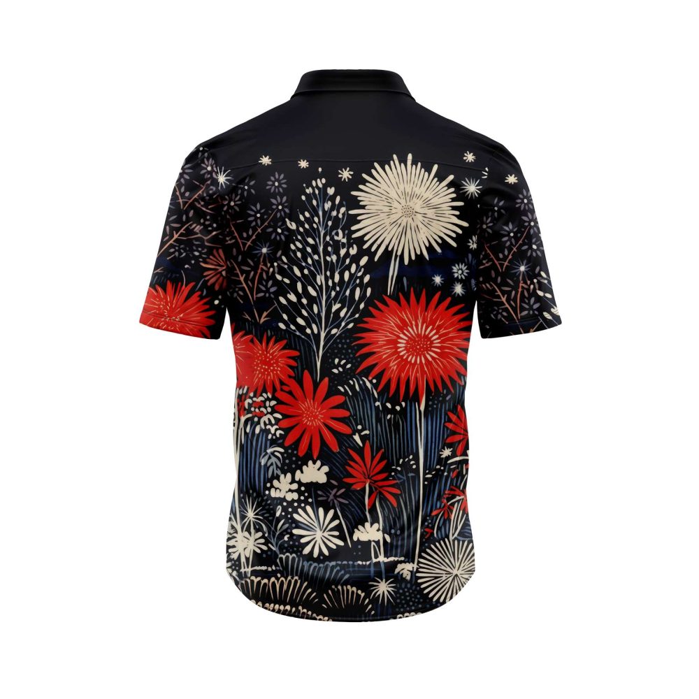 IBUYTERO MIDNIGHT BLOSSOM HAWAIIAN SHIRT 1