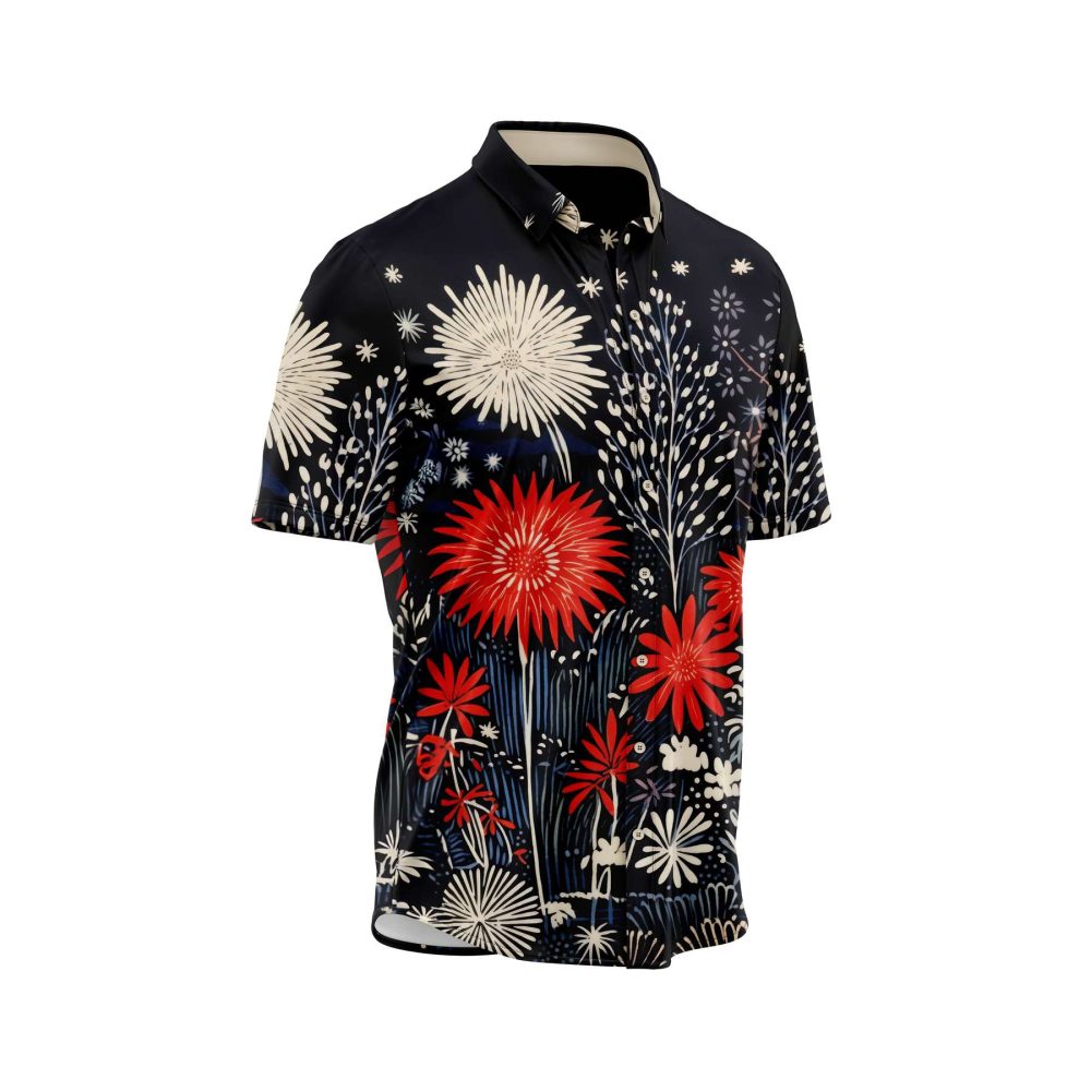 IBUYTERO MIDNIGHT BLOSSOM HAWAIIAN SHIRT 2