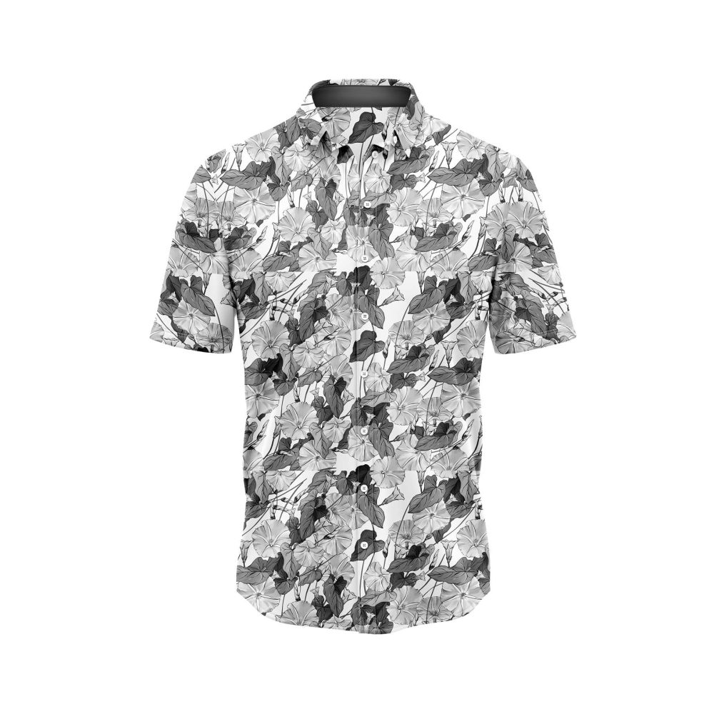 IBUYTERO MONOCHROME HIBISCUS HAWAIIAN SHIRT 0