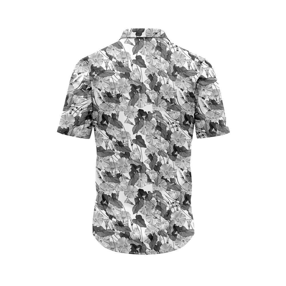 IBUYTERO MONOCHROME HIBISCUS HAWAIIAN SHIRT 1