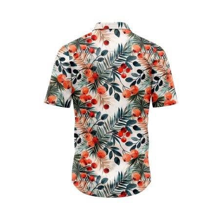 IBUYTERO ORANGE TROPICS HAWAIIAN SHIRT 1