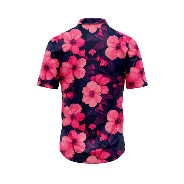 IBUYTERO PINK BLOSSOM HAWAIIAN SHIRT 1