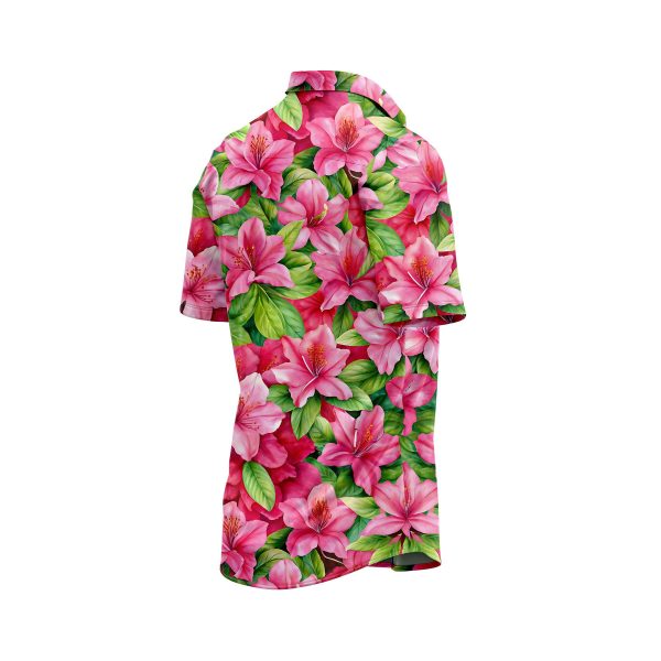 IBUYTERO PINK HIBISCUS HAWAIIAN SHIRT 3