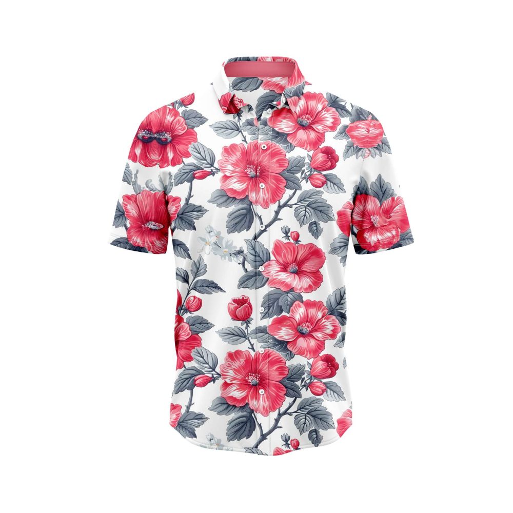 IBUYTERO RADIANT RED FLORAL HAWAIIAN 0