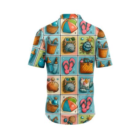 IBUYTERO SEASIDE ICONS HAWAIIAN SHIRT 1