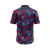 IBUYTERO TROPICAL BLUE BURGUNDY LEAF HAWAIIAN SHIRT 1