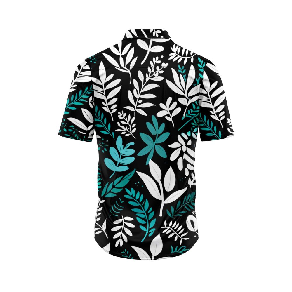 IBUYTERO TROPICAL DARK LEAF HAWAIIAN SHIRT 1