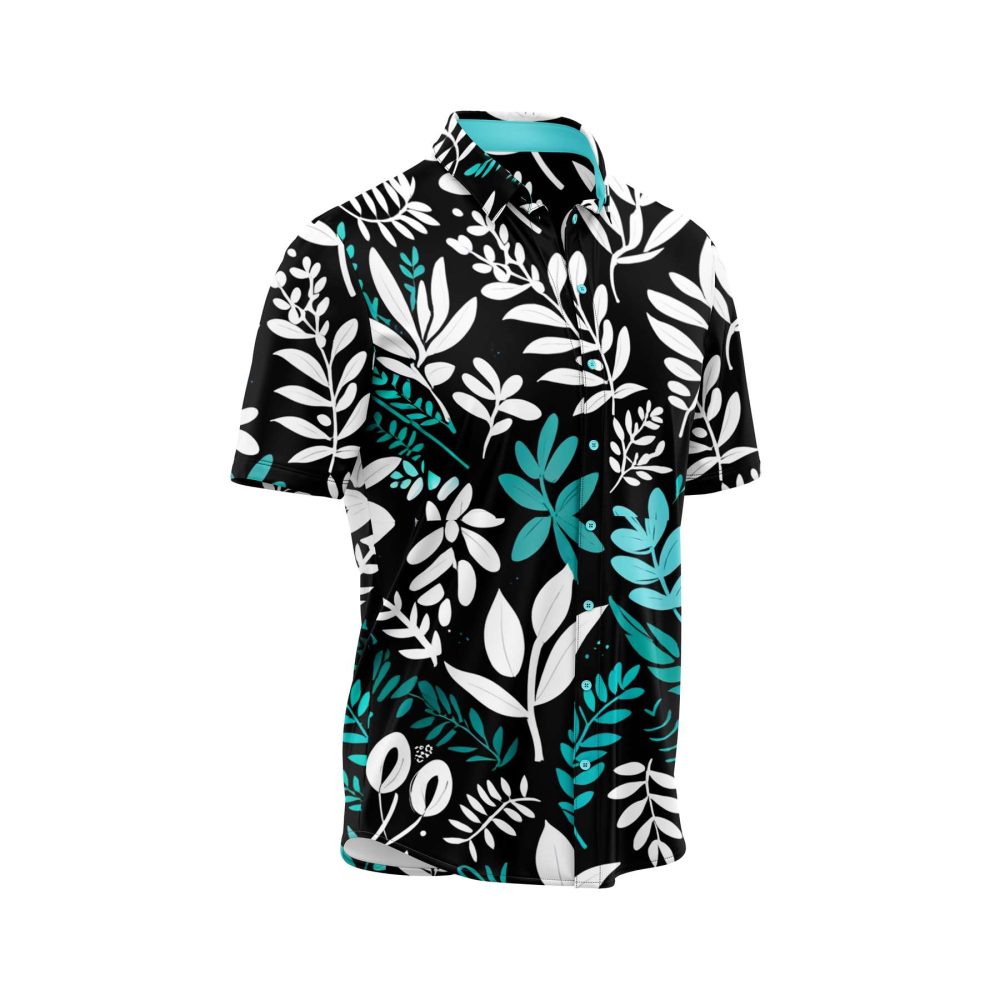 IBUYTERO TROPICAL DARK LEAF HAWAIIAN SHIRT 2