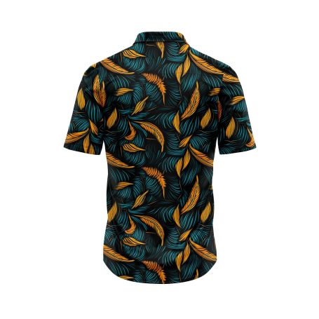 IBUYTERO TROPICAL FEATHER HAWAIIAN SHIRT 1