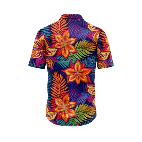 IBUYTERO TROPICAL FLORAL HAWAIIAN SHIRT 1