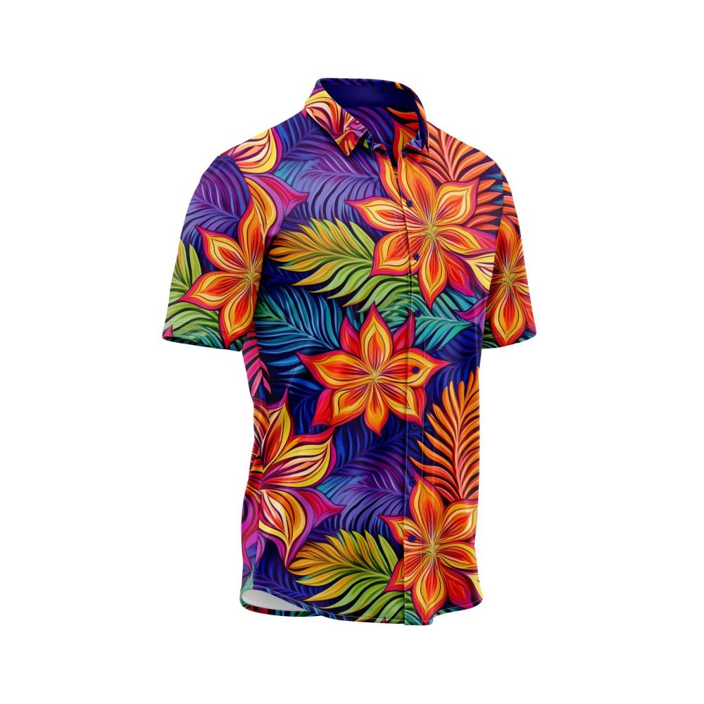 IBUYTERO TROPICAL FLORAL HAWAIIAN SHIRT 2