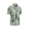 IBUYTERO TROPICAL GREEN LEAF HAWAIIAN SHIRT 2