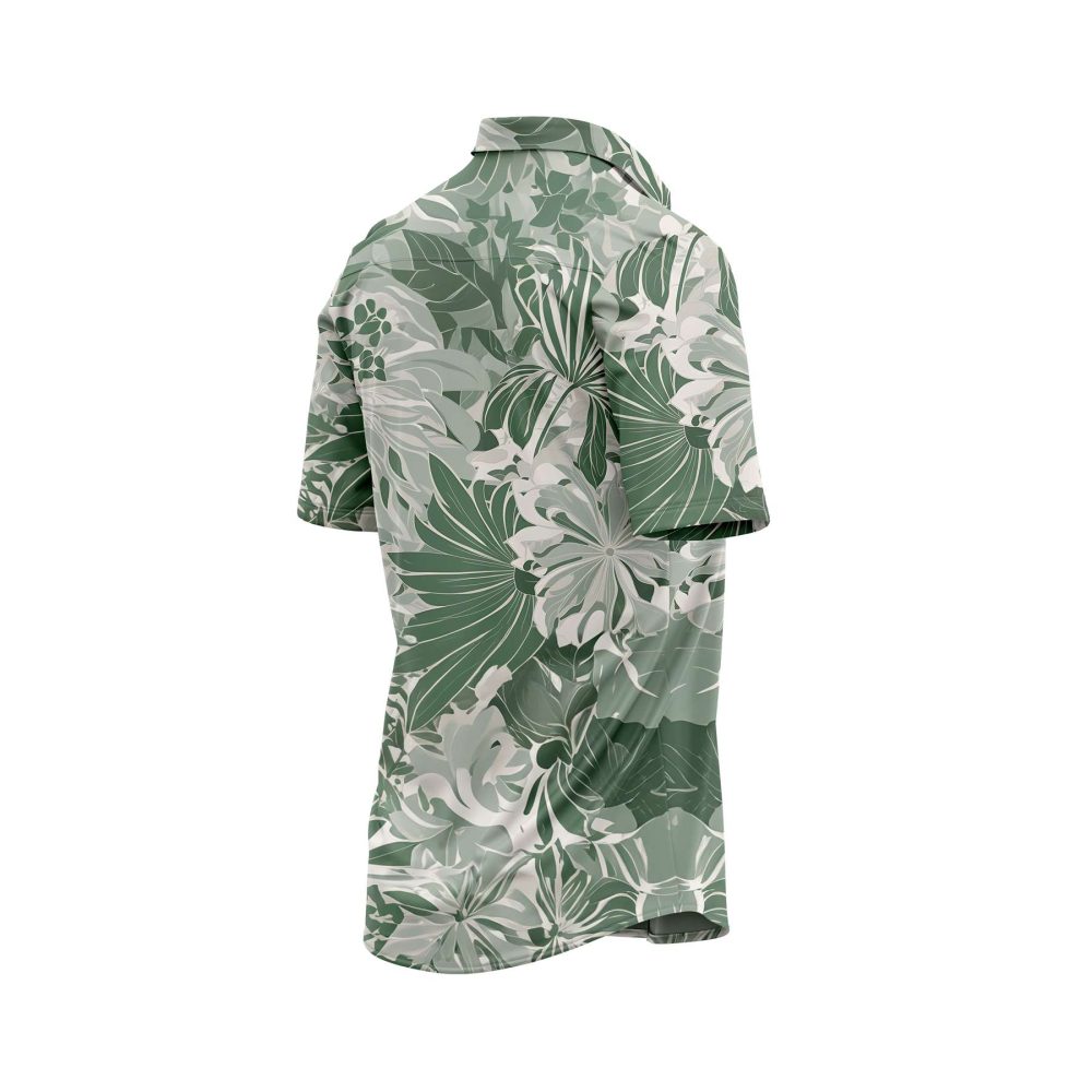 IBUYTERO TROPICAL GREEN LEAF HAWAIIAN SHIRT 3