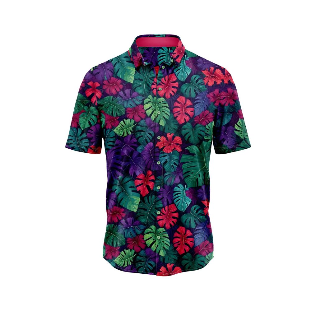 IBUYTERO TROPICAL LEAF 6 HAWAIIAN SHIRT 0