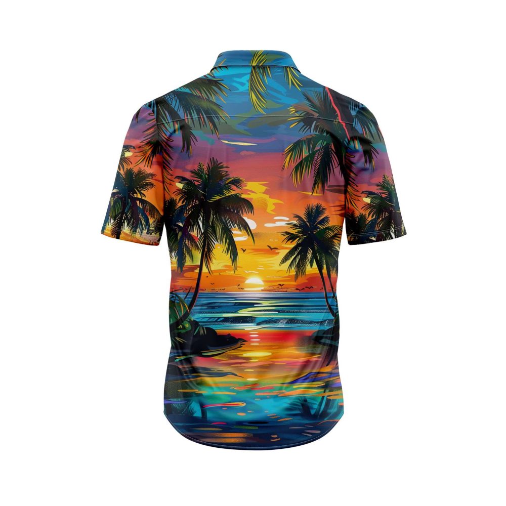 IBUYTERO TROPICAL SUNSET HAWAIIAN SHIRT 1