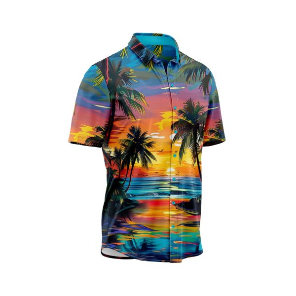 IBUYTERO TROPICAL SUNSET HAWAIIAN SHIRT 2