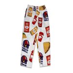 Taco Bell Drawstring Wide Leg Pants White Edition IBTLP-002