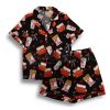 Black Coquette Fried Food Pajama Set