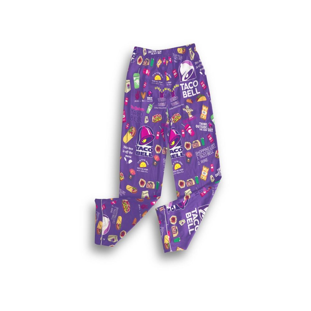 Tacobell Set Purple Pajamas 4