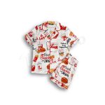 White Coquette Fried Food Pajama Set IBTPJS-009